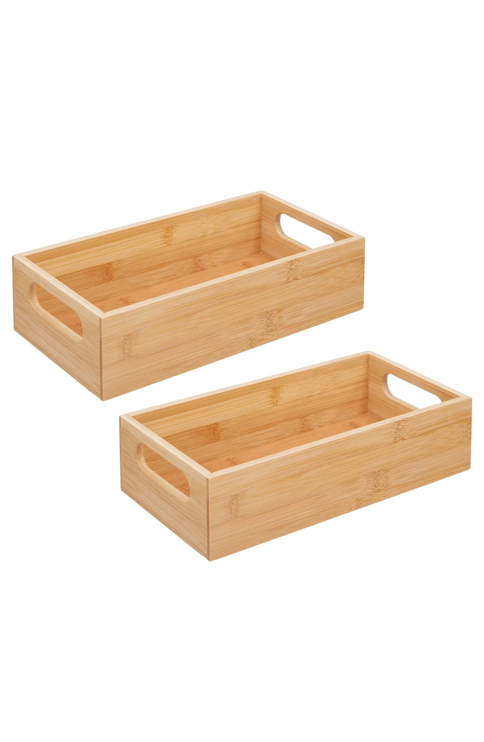 Pantry Organizer Container Bin with Handles, 2 Pack, Natural/Tan | Nordstrom