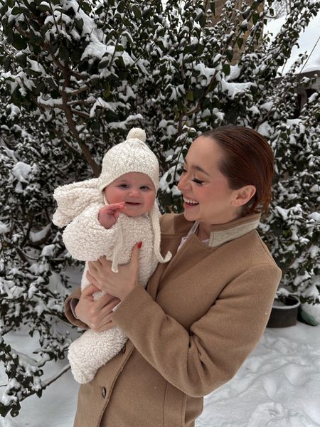 Snow days with the cutest snow bunny I ever did see! This Abercrombie coat is on sale right now! 