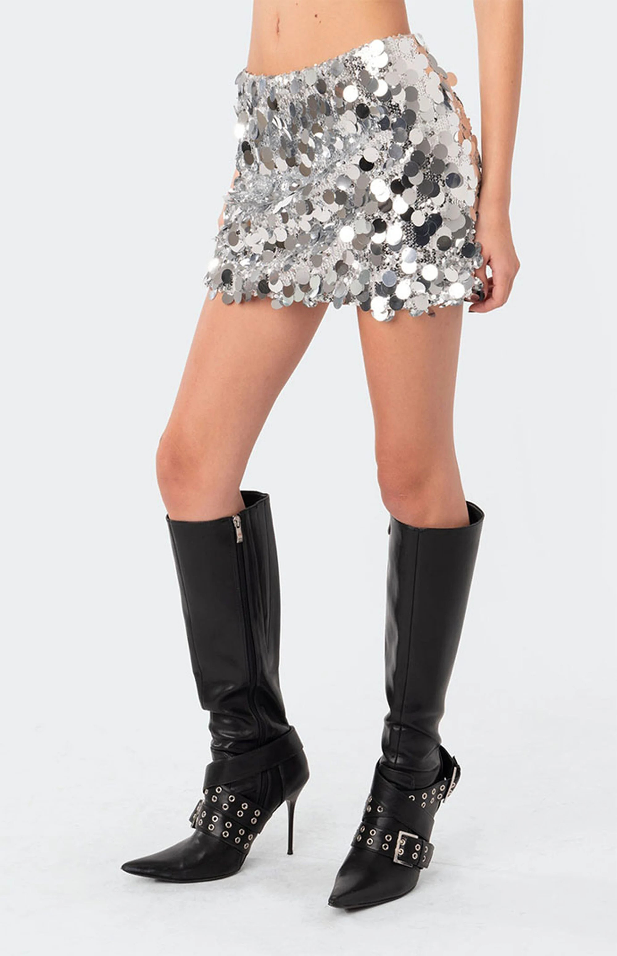 Edikted Sabina Low Rise Sequin Mini Skirt | PacSun | PacSun