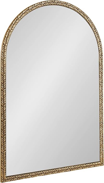 Kate and Laurel Acastis Traditional Ornate Textured Arch Mirror, 24 x 36, Gold, Vintage Arched Wa... | Amazon (US)