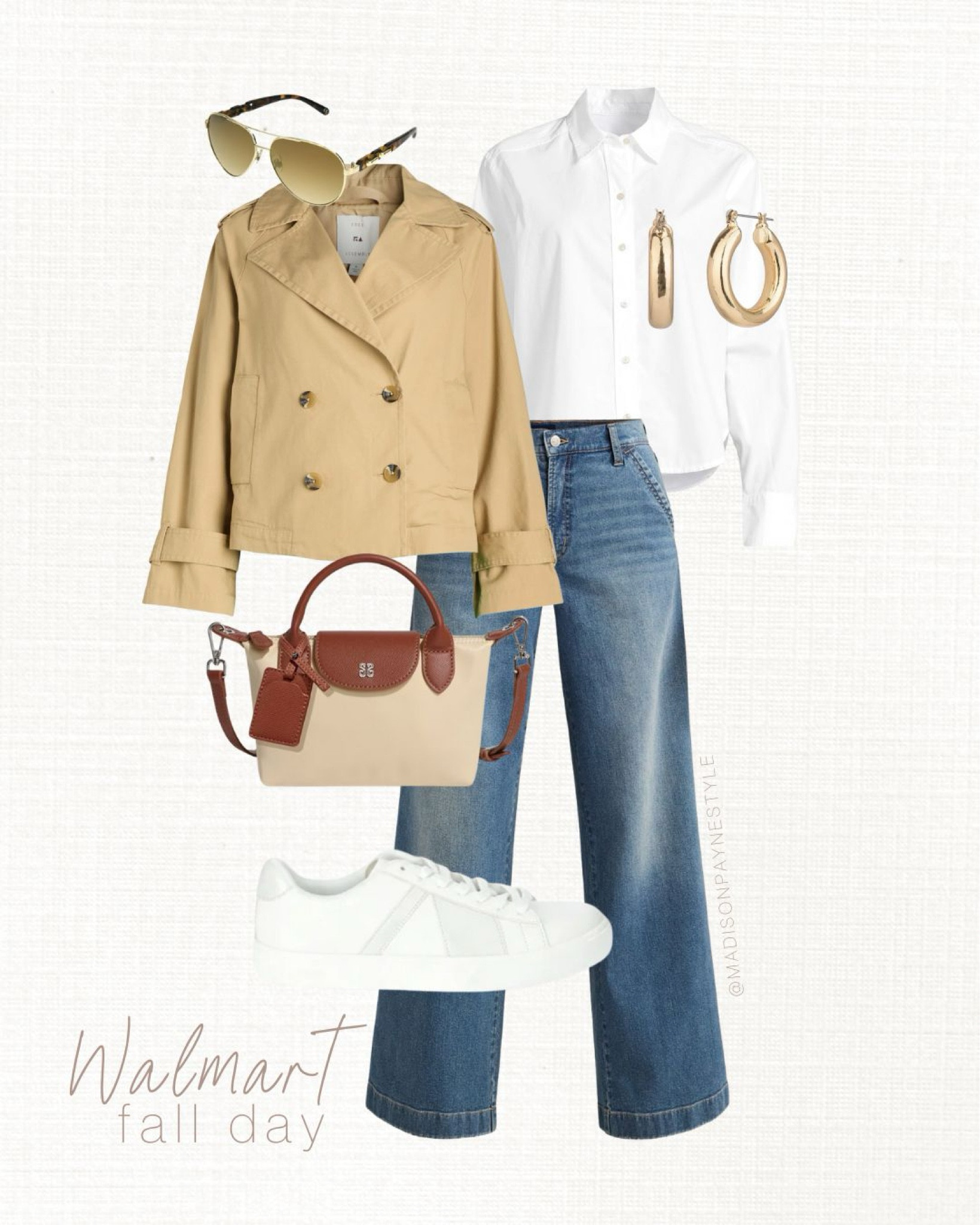 $36 Walmart Fall 🍂 Trench @walmartfashion #walmartpartner ✨ also comes in olive🍃 wearing a small in the cropped trench  coat and white button-down (fits tts) and a 4 in the jeans 👖 #walmartfashion 

Trench coat, Walmart trench coat, fall trench coat, Walmart jacket, Walmart style, Walmart fashion, Walmart finds, Walmart outfit, fall outfit, fall jacket, trench, cropped trench, Madison Payne

#LTKFindsUnder50 #LTKSeasonal #LTKStyleTip