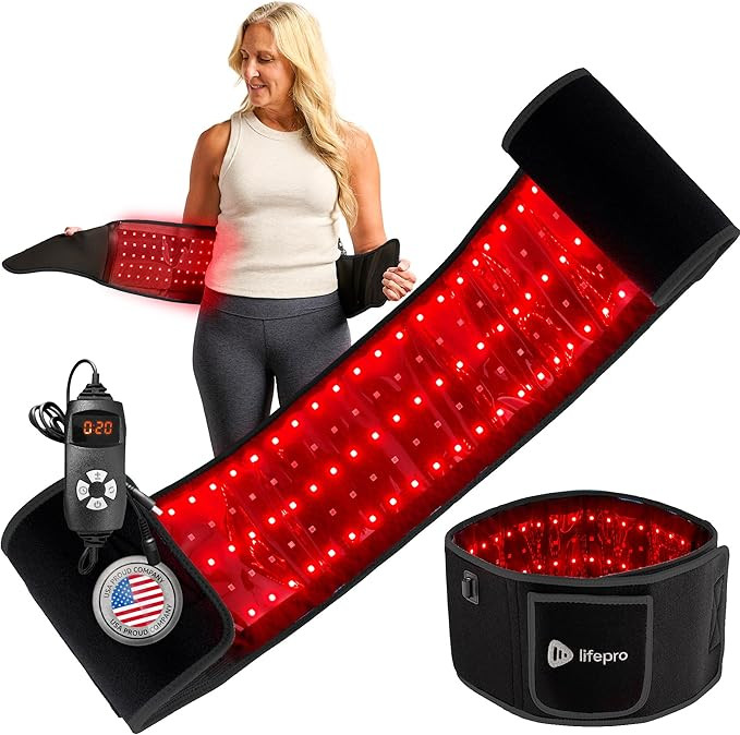 Lifepro Red Light Therapy Belt - 660nm & 850nm Near Infrared & Red Light Therapy for Body, Relaxi... | Amazon (US)