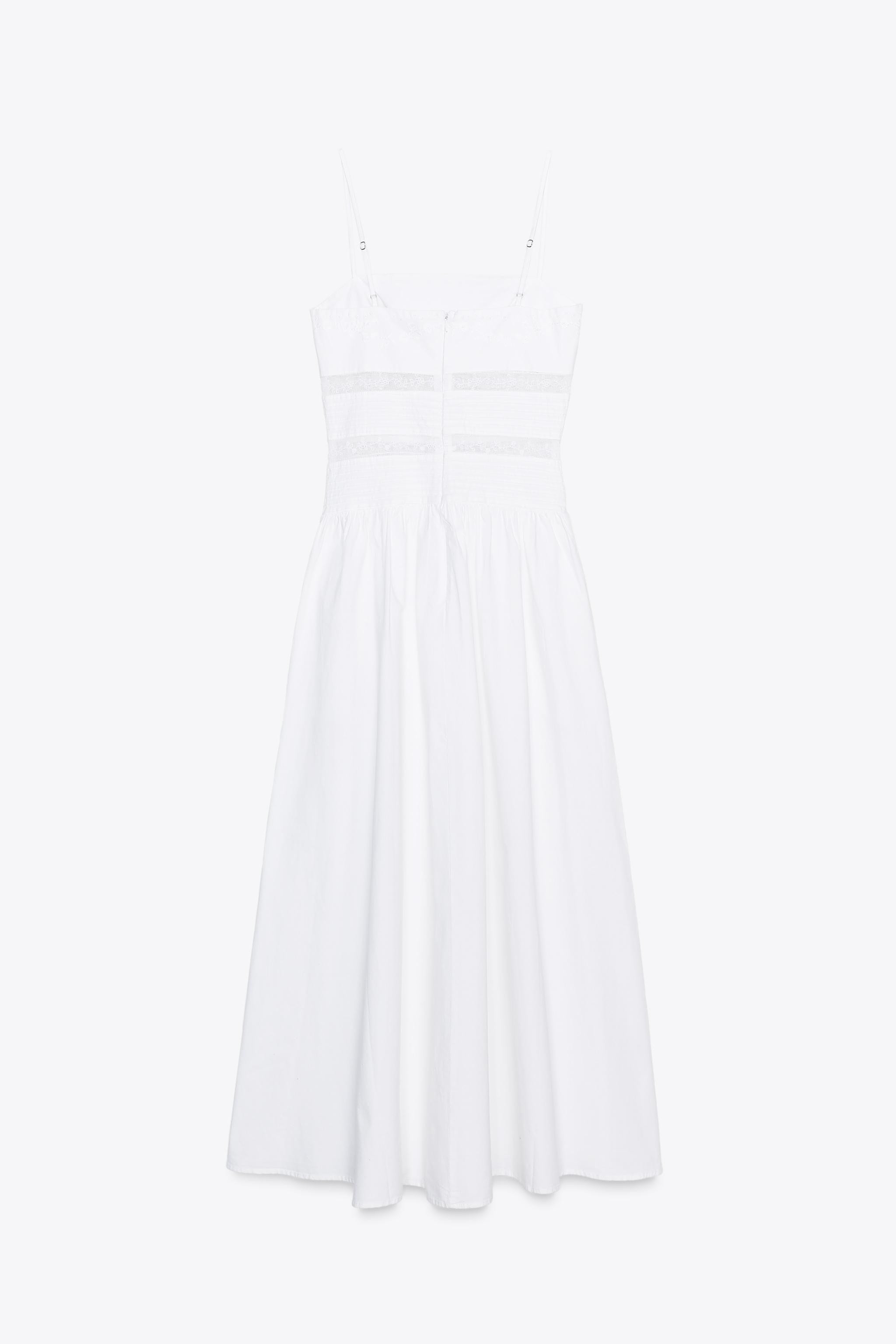 EMBROIDERED POPLIN DRESS | Zara US