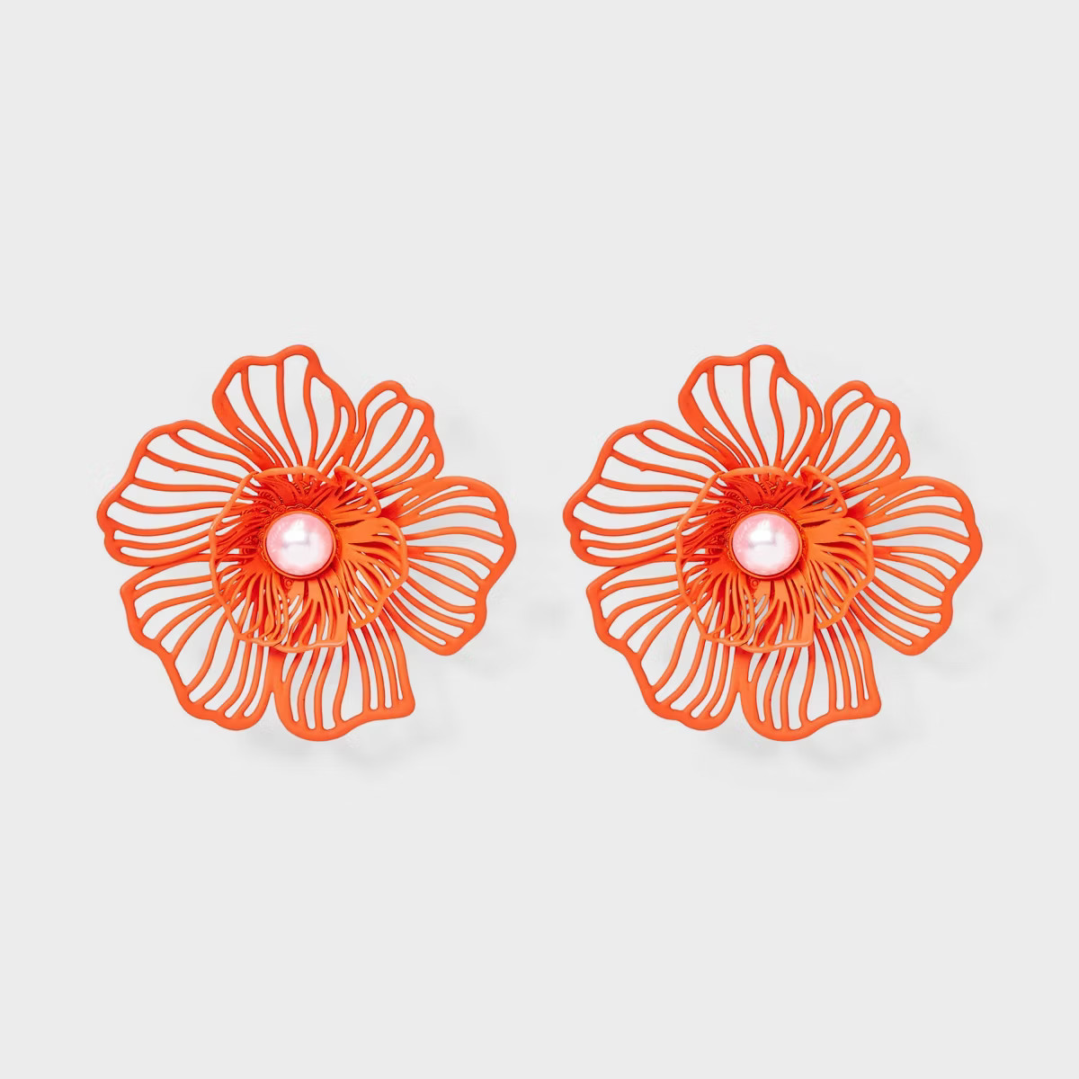 Floral Bloom Button Earrings - A New Day™ | Target