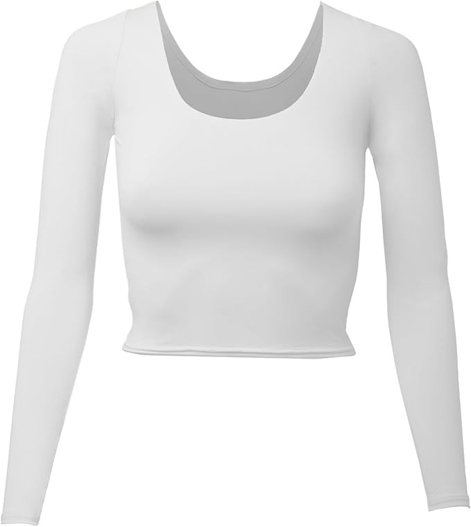 Almere Long Sleeve Top for Women, Contour Double-Lined Seamless Smooth Fabric Sleeved Basic Top w... | Amazon (US)