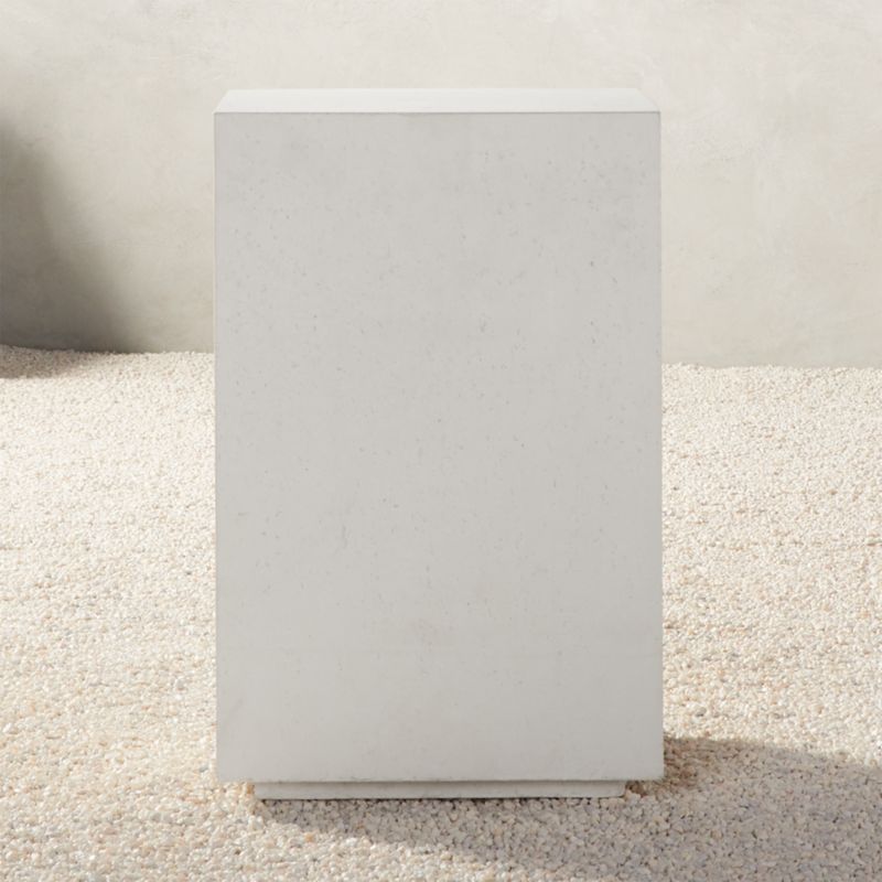 Ivory Concrete Side Table + Reviews | CB2 | CB2