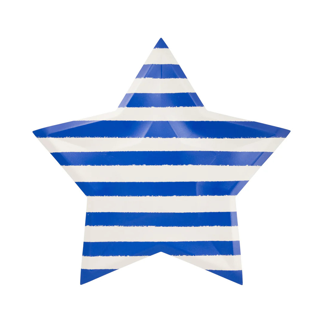Striped Star Paper Plate - 9.5" | My Mind's Eye