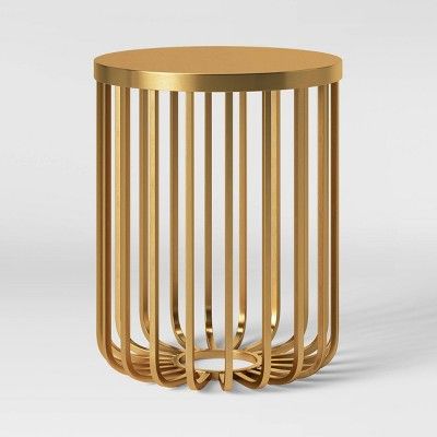 Kibara Cage Accent Table Brass - Opalhouse&#8482; | Target