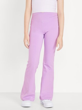 High-Waisted PowerChill Crossover Flared Leggings for Girls | Old Navy (US)