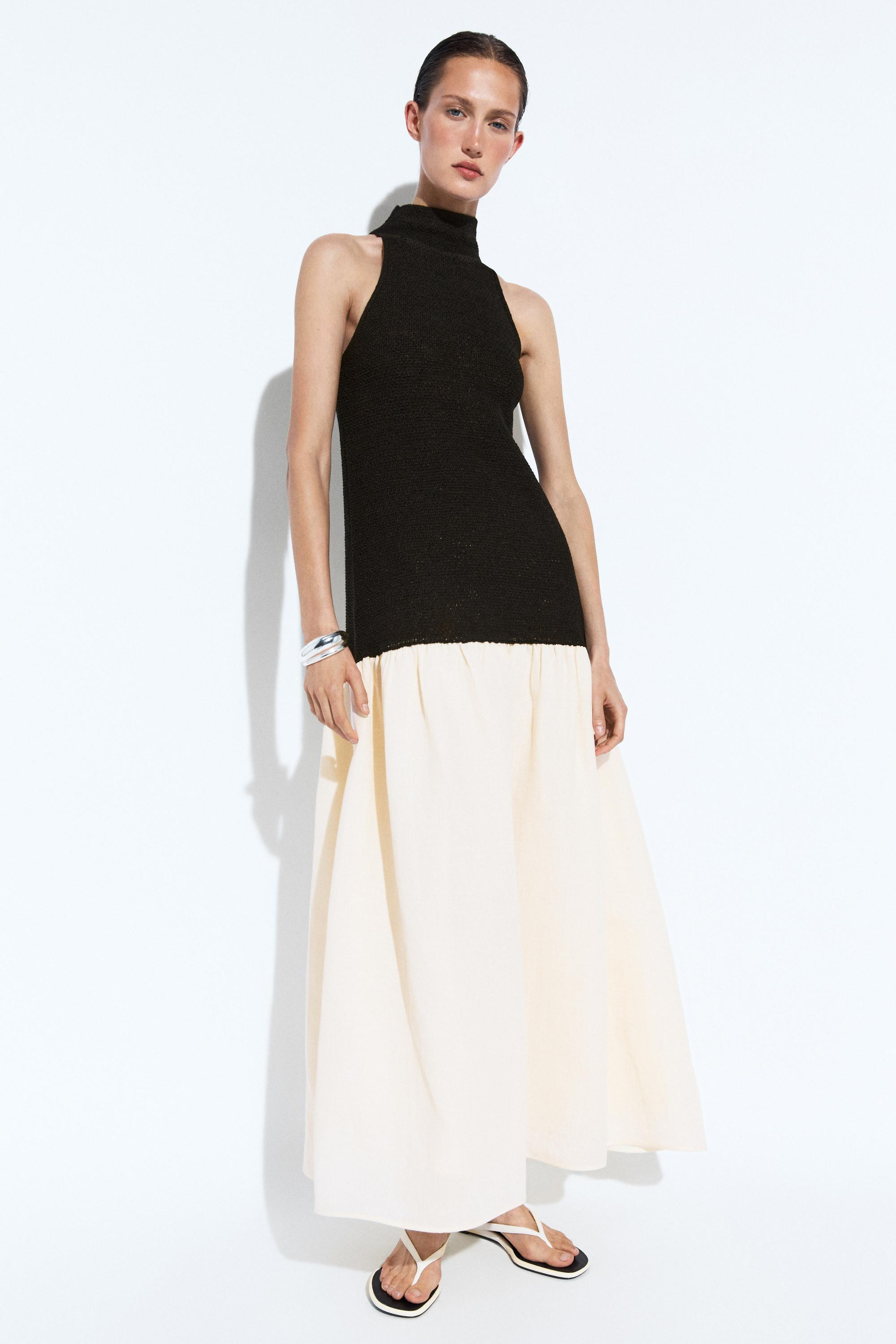 Combined midi dress | Massimo Dutti UK