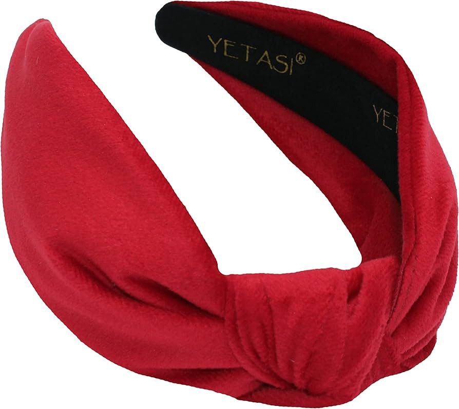 YETASI Red Headband is Chic. Velvet Knotted Headbands for Women are Trendy. Velvet Headbands for ... | Amazon (US)