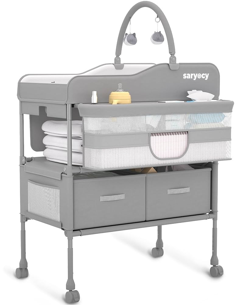 Baby Changing Table, Versatile Folding Changing Table, Waterproof Diaper Changing Station, Adjust... | Amazon (US)