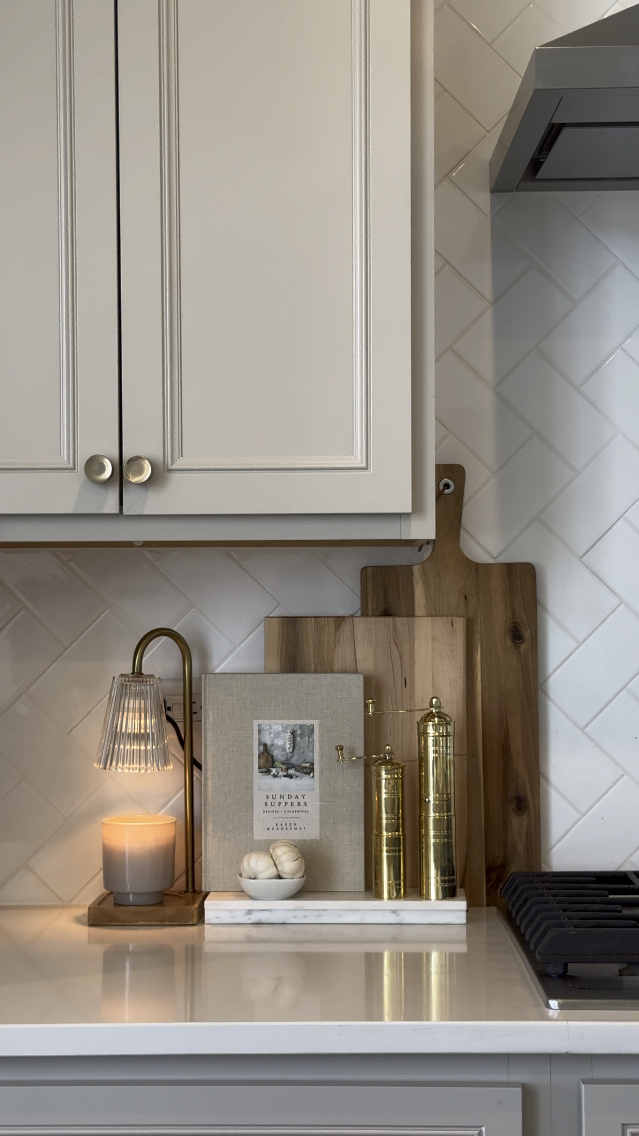 KITCHEN COUNTER TOP STYLING✨

neutral, minimal and functional counter top styling/decor with Candle lamp- small lamp- cookbook- affordable salt and pepper brass antique mills- acacia wood boards - marble stand

#LTKHome #LTKSeasonal #LTKStyleTip