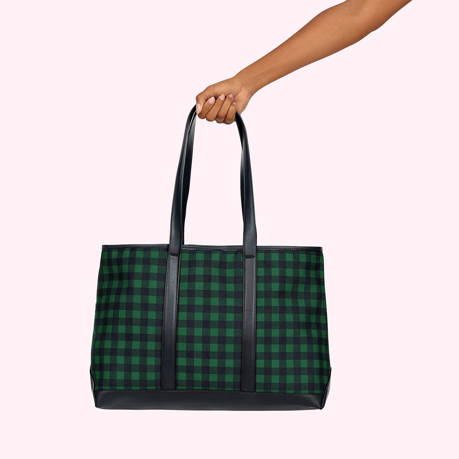 Emerald Gingham Canvas Tote Bag - Customizable | Stoney Clover Lane | Stoney Clover Lane