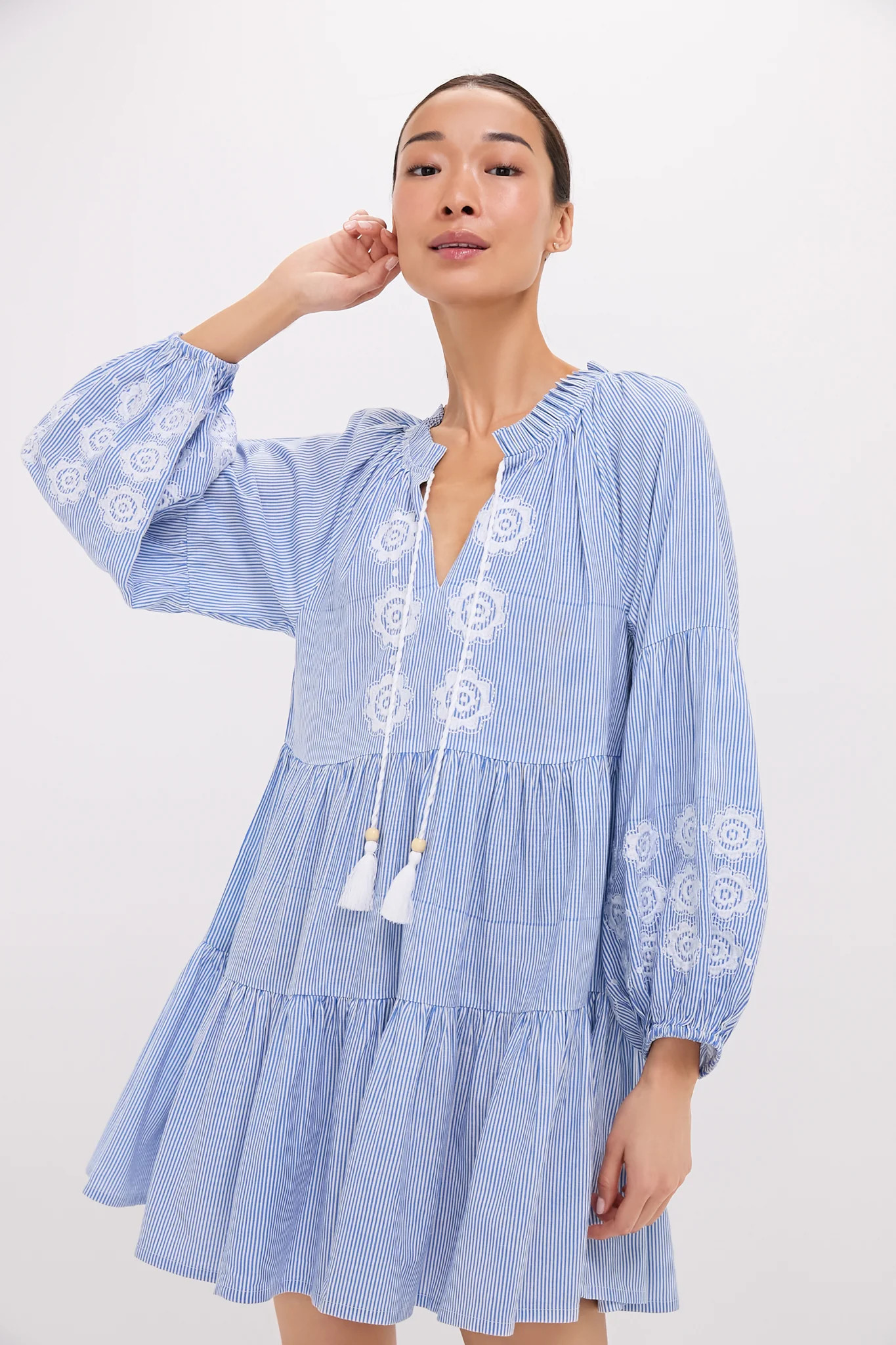 Embroidered Nautical Stripe Sea Breeze Coverup | Tuckernuck (US)