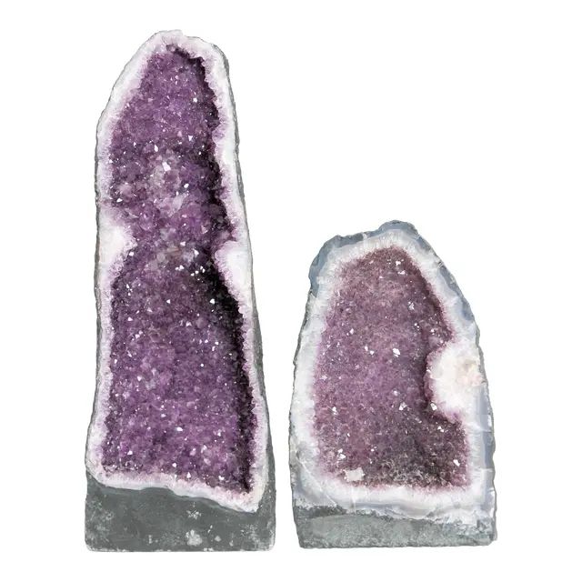 Brazilian Amethyst Cathedrals - A Pair | Chairish