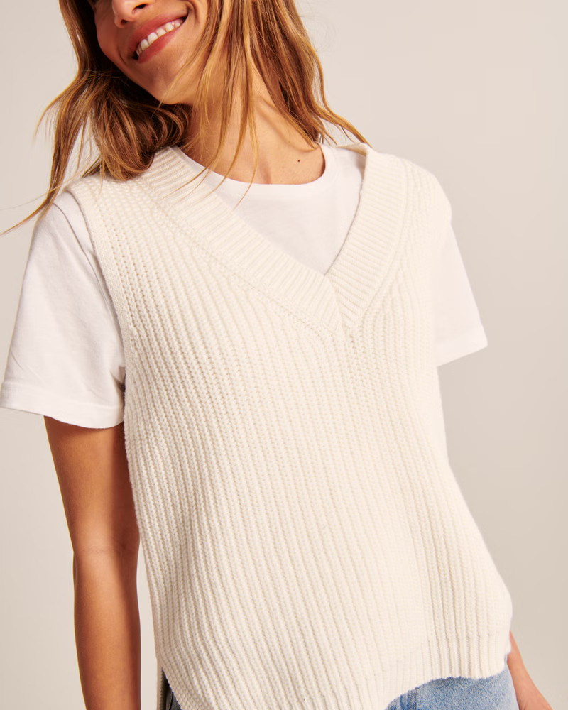 Oversized Sweater Vest | Abercrombie & Fitch (US)