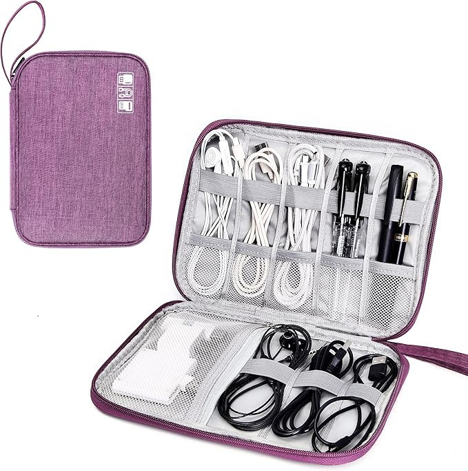 SELLYFELLY Travel Electronics Organizer Portable Cable Organizer Bag for Storage Electronic Acces... | Amazon (US)