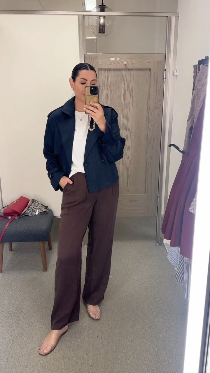 Loved this Favorite Daughter trench! I'm in the medium, it runs generous. 

Large of the tee, TTS. 

10 of the pants, TTS.  

 