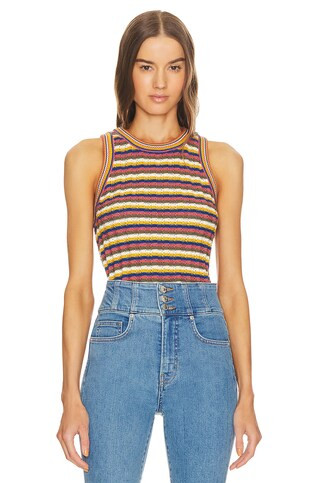 Veronica Beard Jerrel Knit Tank in Stripe from Revolve.com | Revolve Clothing (Global)