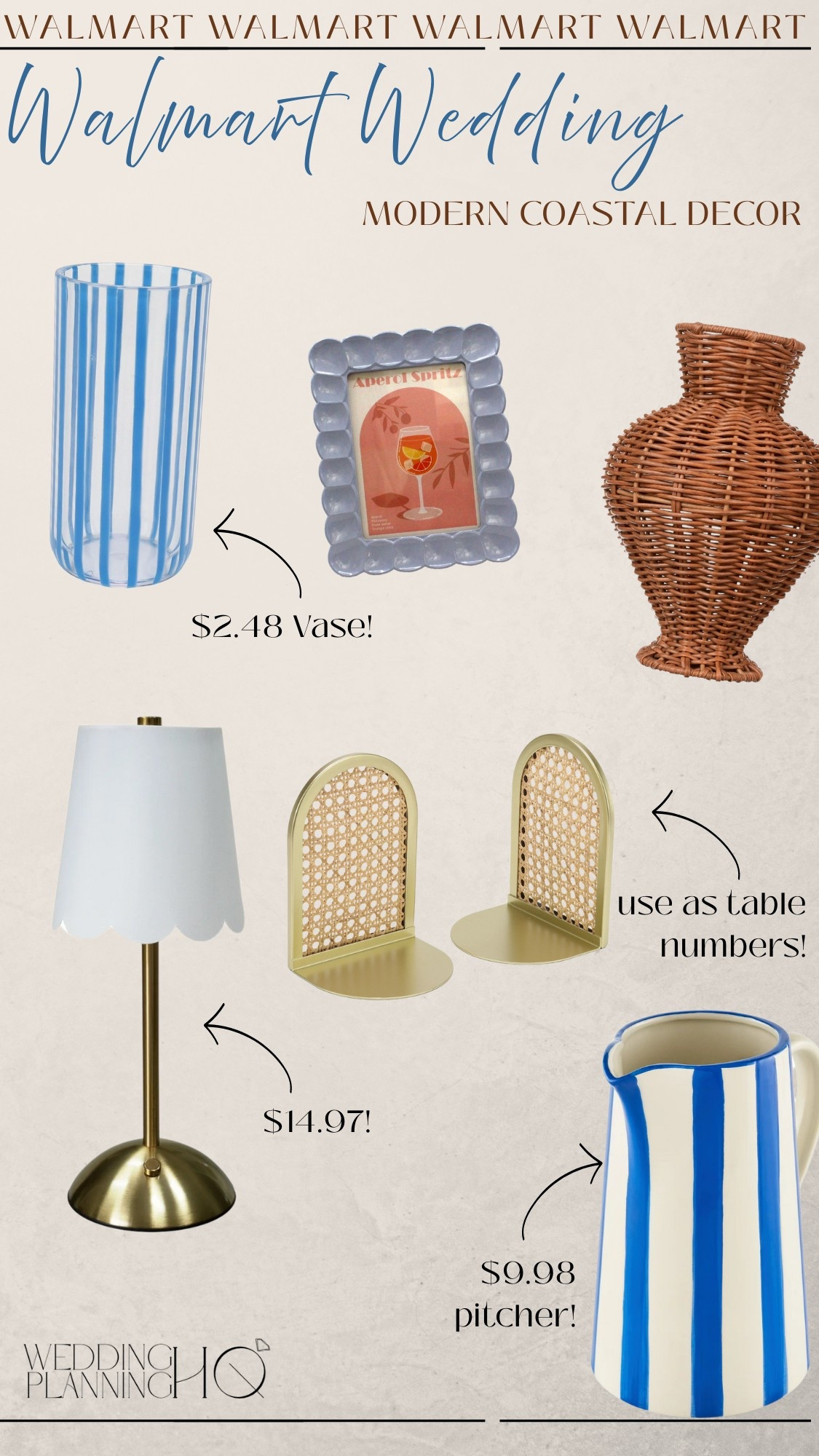 Modern coastal wedding related decor from Walmart!

#LTKHome #LTKWedding