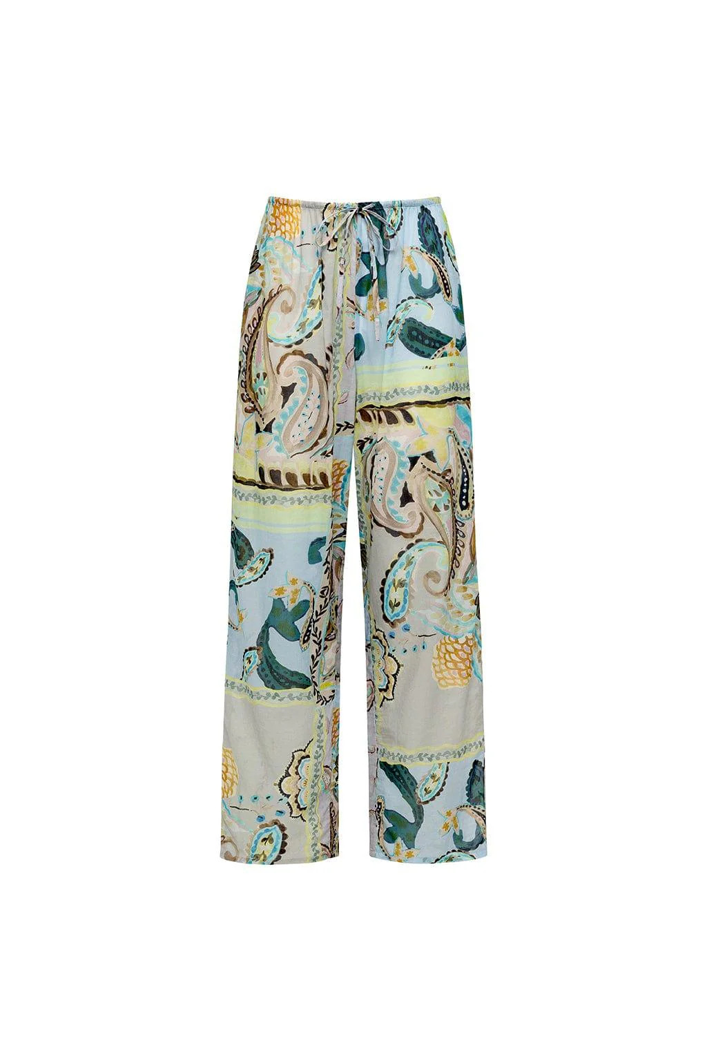 St. Barths Floral Drawstring Wide-Leg Pant | Montce
