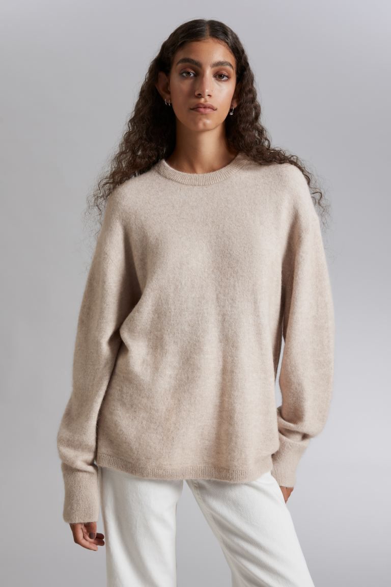 Relaxed Alpaca Knit Jumper - Sand - Ladies | H&M GB | H&M (UK, MY, IN, SG, PH, TW, HK)