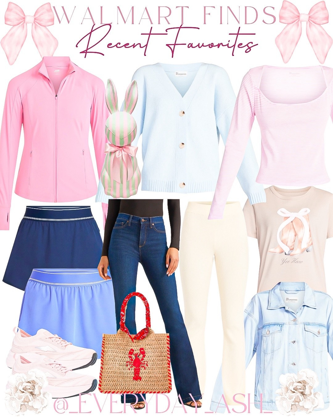 Walmart - recent favorites 🩷

Walmart fashion, Walmart finds, Walmart style, spring fashion, activewear, jeans, denim jacket, graphic tee, sneakers 

#LTKActive #LTKfitnessgoals #LTKootd