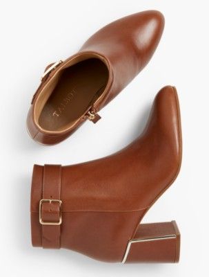 Simone Flare-Heel Ankle Boots | Talbots