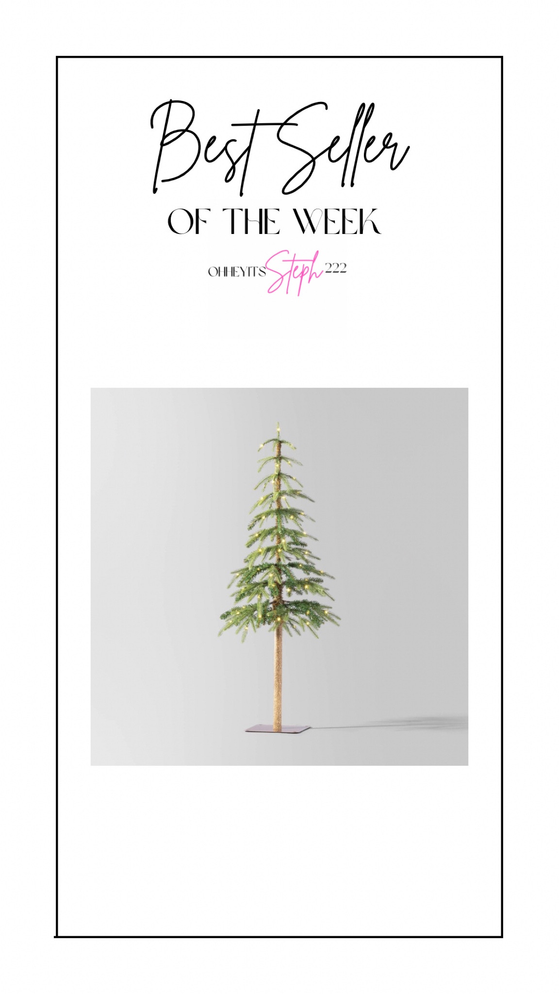 Best seller of the week

4' Pre-Lit LED Downswept Alpine Balsam Mini Artificial Christmas Tree Warm White Dew Drop Lights - Wondershop

#LTKhome #LTKSeasonal #LTKHoliday