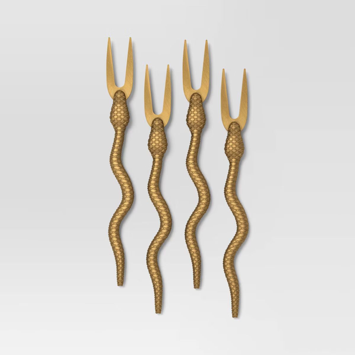 4pc Halloween Snake Cocktail Stirrers Gold - Threshold™ | Target