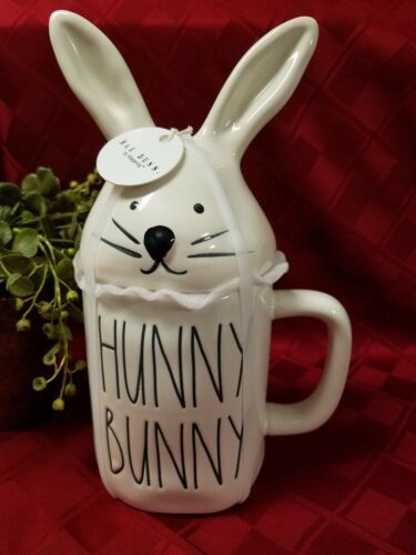 "New" Rae Dunn by Magenta Easter "HUNNY BUNNY" Mug/Cup with Bunny Head (VHTF) | eBay US