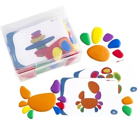 edx Education Rainbow Pebbles - Sorting and Stacking Stones | Walmart (US)