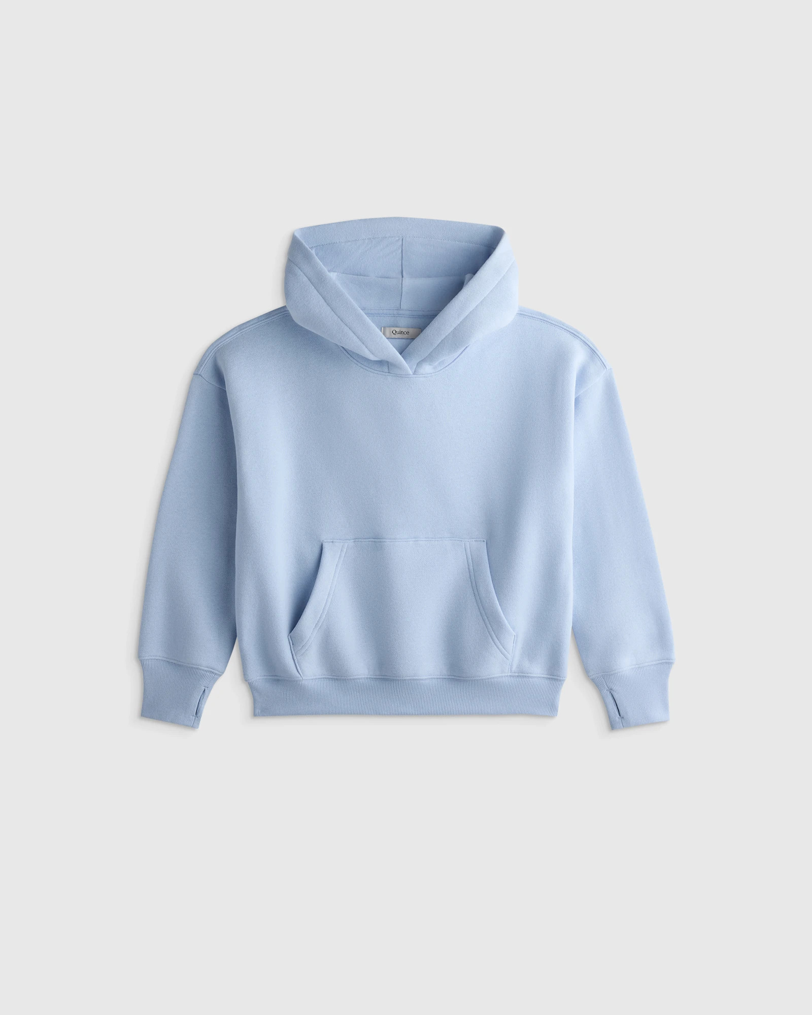 Quince | Girls Everyday Fleece Pullover Hoodie in Mauve Blossom, Size 7, Organic Cotton | Quince