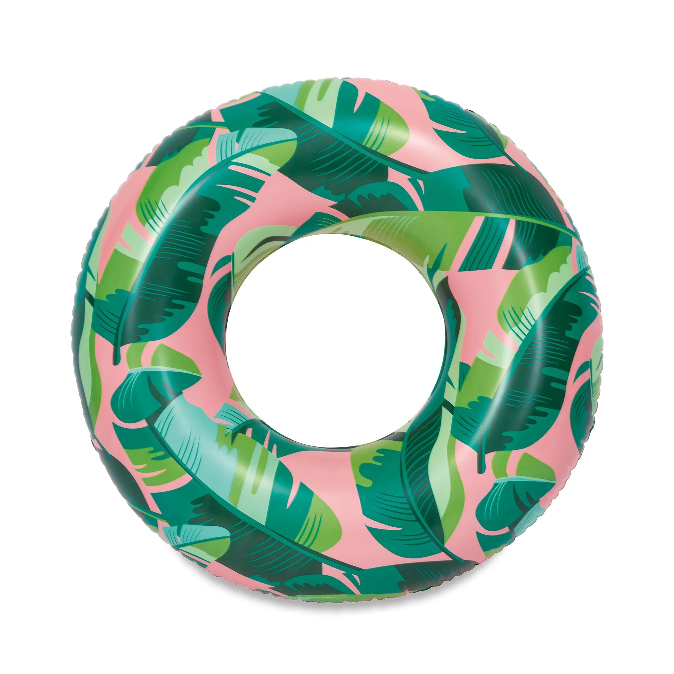 Play Day Inflatable Tropical Swim Tube Pool Float, Green & Pink Prints, for Kids and Adults, Unis... | Walmart (US)