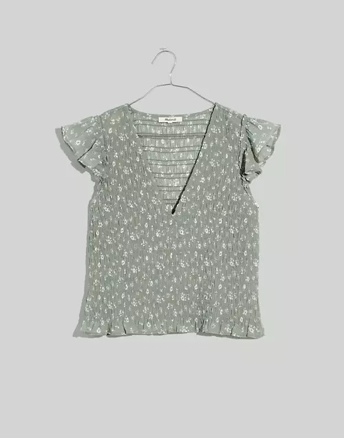 Lucie V-Neck Smocked Top in Cottage Garden | Madewell