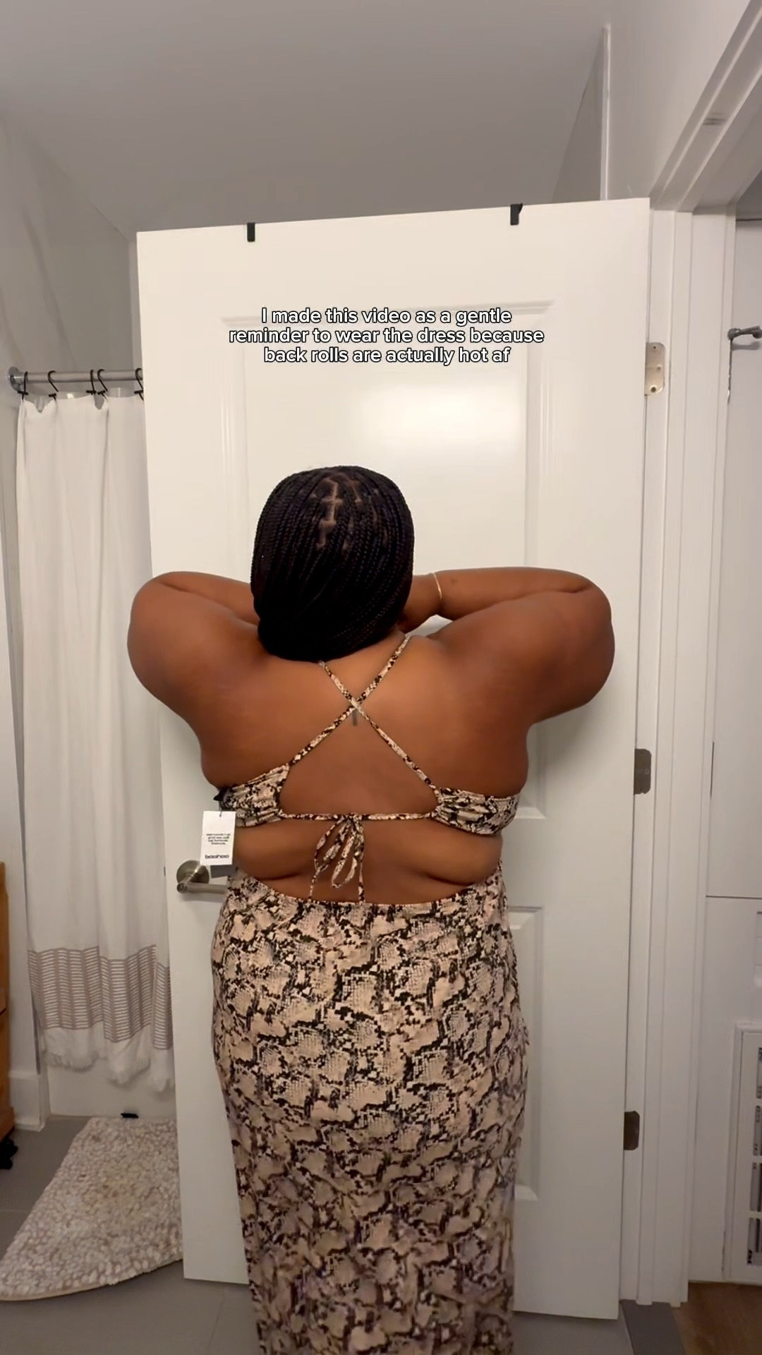 Cute little sexy dress I ordered from boohoo. I’m a size 18 and I ordered it in a size 18. It feels very true to size 

#LTKPlusSize