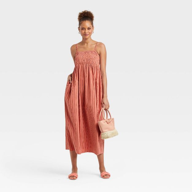 Women's Spaghetti Strap Smocked Dress - A New Day™ | Target