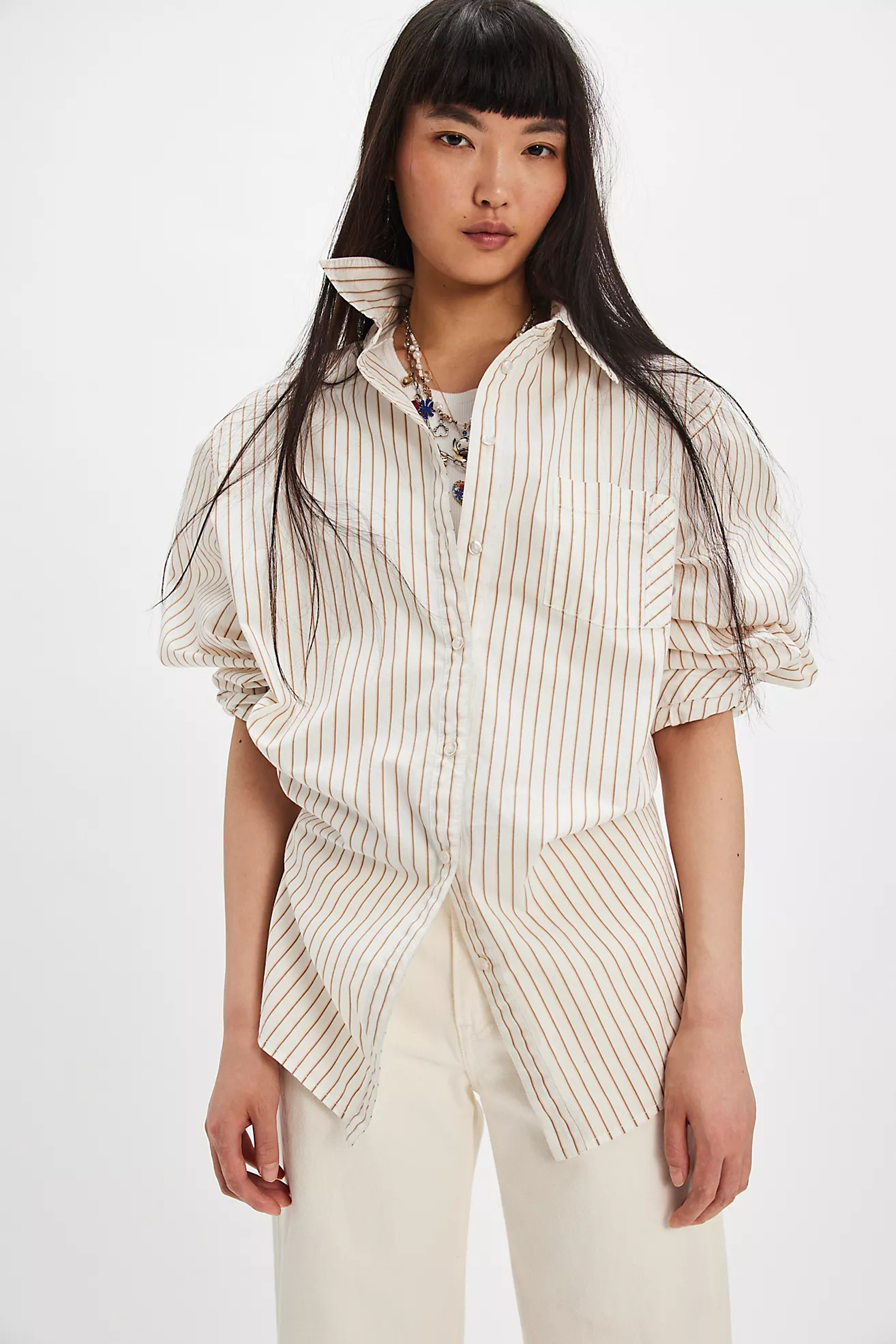 Sabine Striped Articulated Shirt | Free People (Global - UK&FR Excluded)