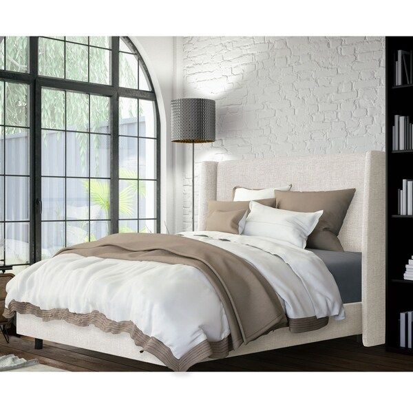 Skyline Furniture Wingback Bed in Zuma White | Bed Bath & Beyond