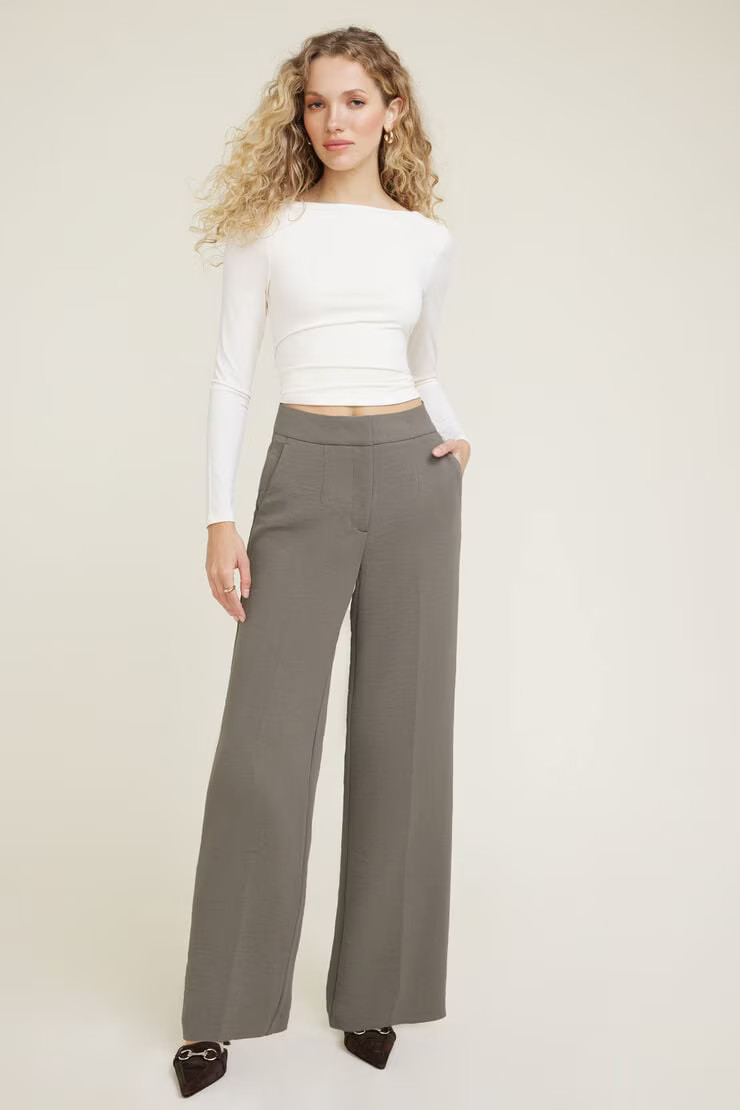 Yasmin Airflow Straight Leg Pants | Dynamite Clothing