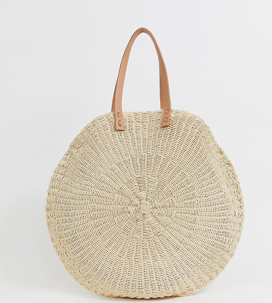 South Beach Exclusive extra large straw beach bag-Beige | ASOS (Global)