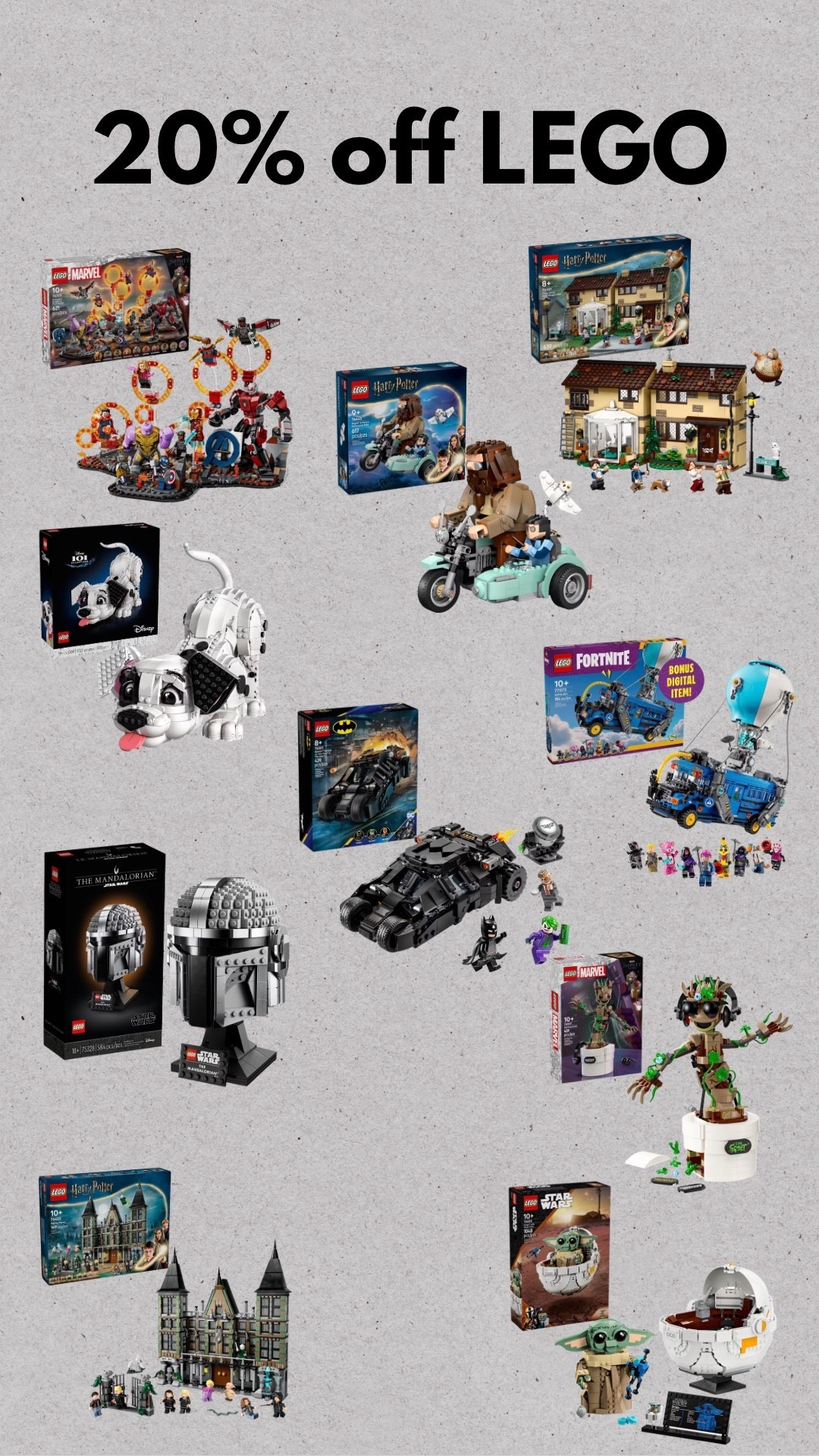 All of these Lego sets are on sale through tonight!