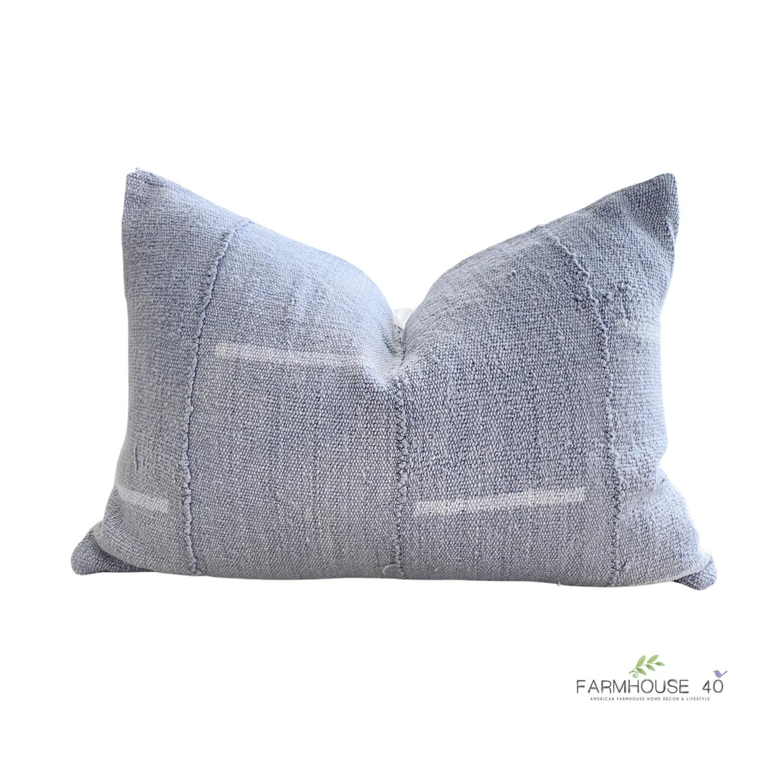 THE GRAY LILLY // Authentic African Mudcloth Lumbar Pillow Cover - Etsy | Etsy (US)