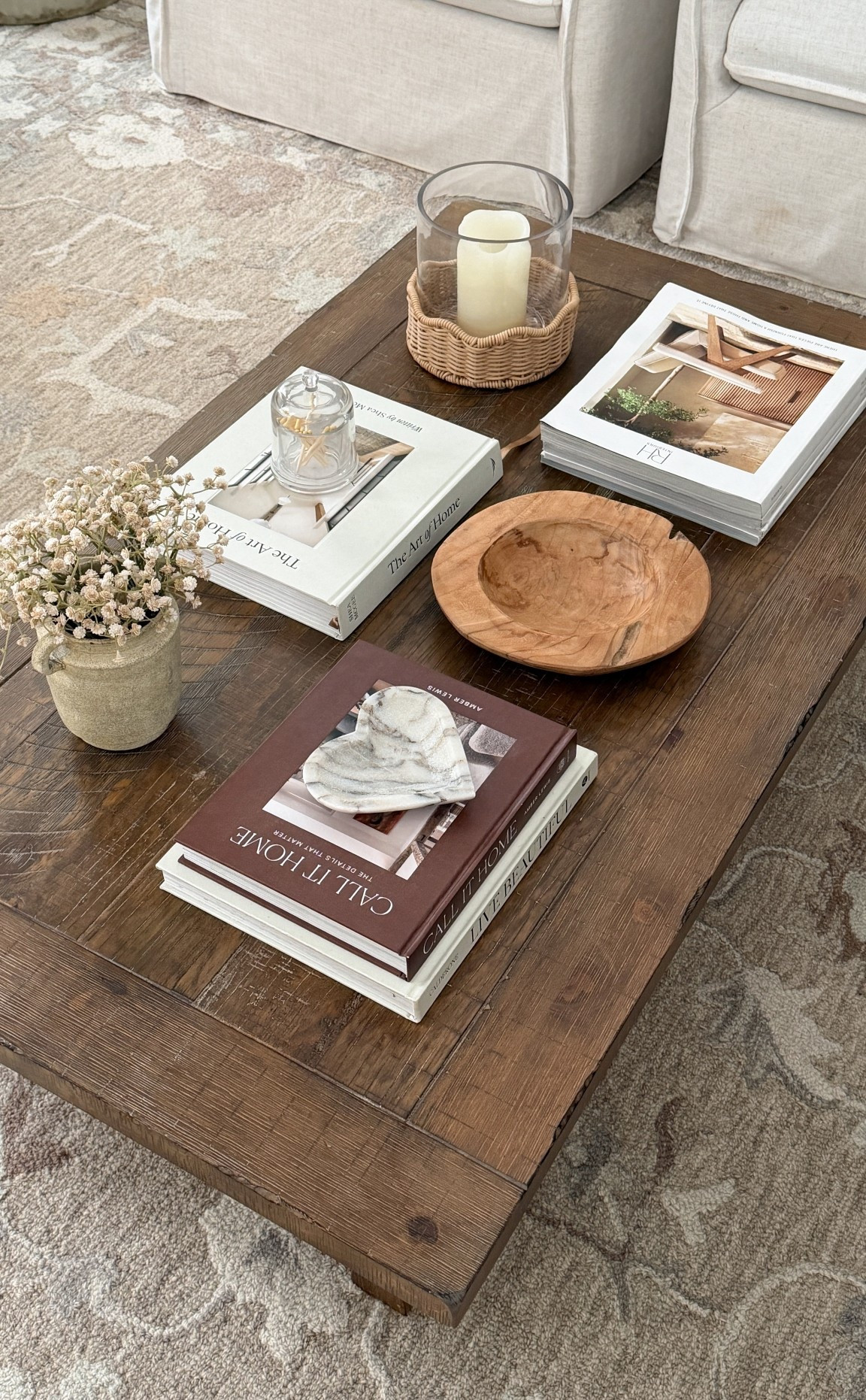 A little coffee table refresh! Planning to add a wider vase and fill the bowl with something for Valentine’s Day! 

#LTKSeasonal #LTKHome #LTKFindsUnder50