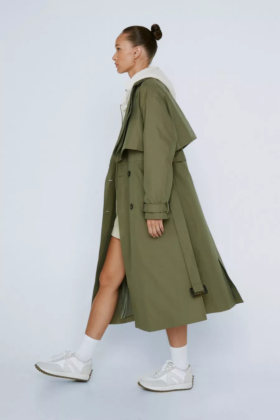 Petite Premium Double Layer Twill Trench Coat | Nasty Gal UK (+IE)