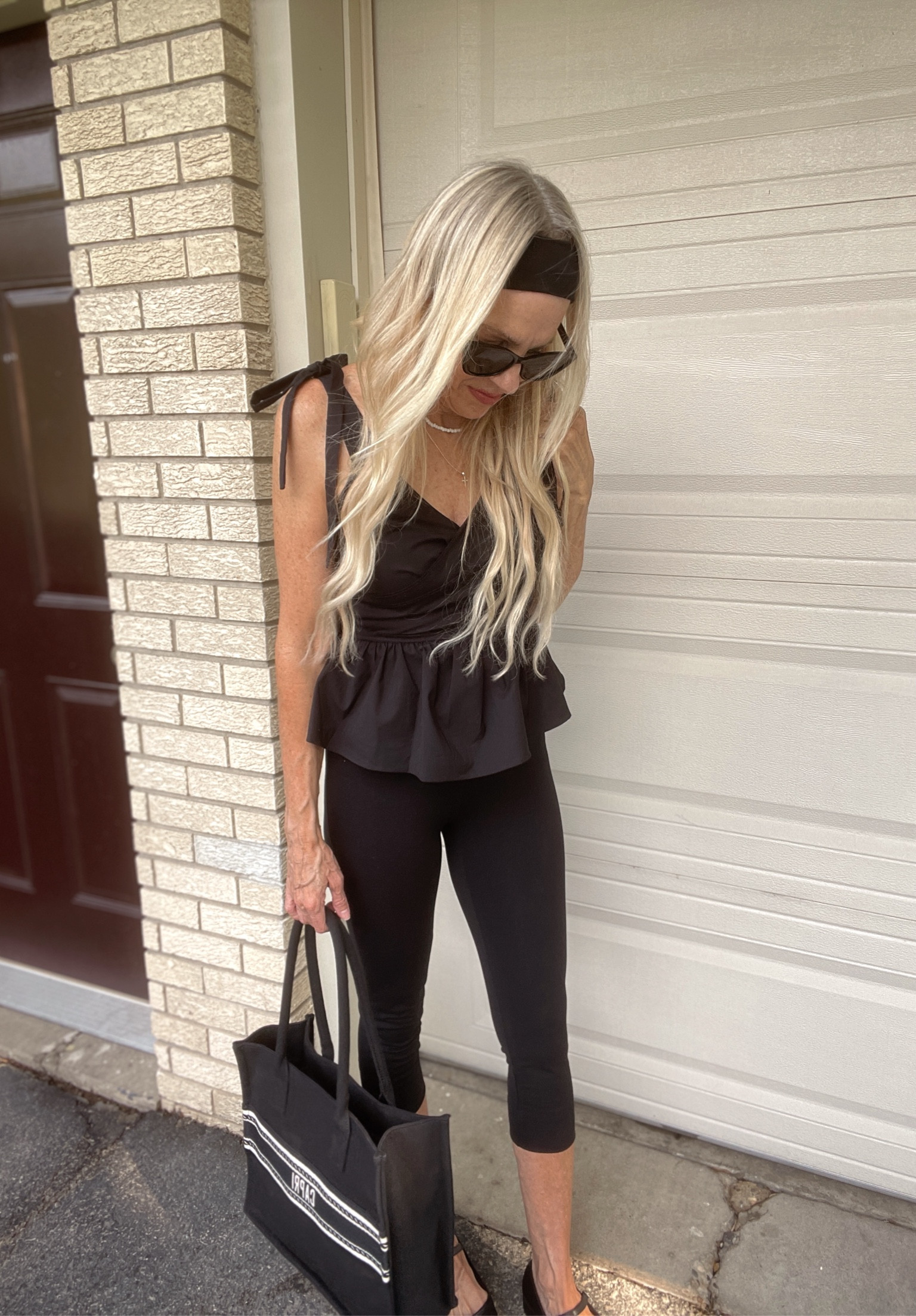 Outfit inspiration  - capri legging & peplum top with Mary Jane’s - linked as many similar items as I could ! 

#LTKOver40 #LTKStyleTip