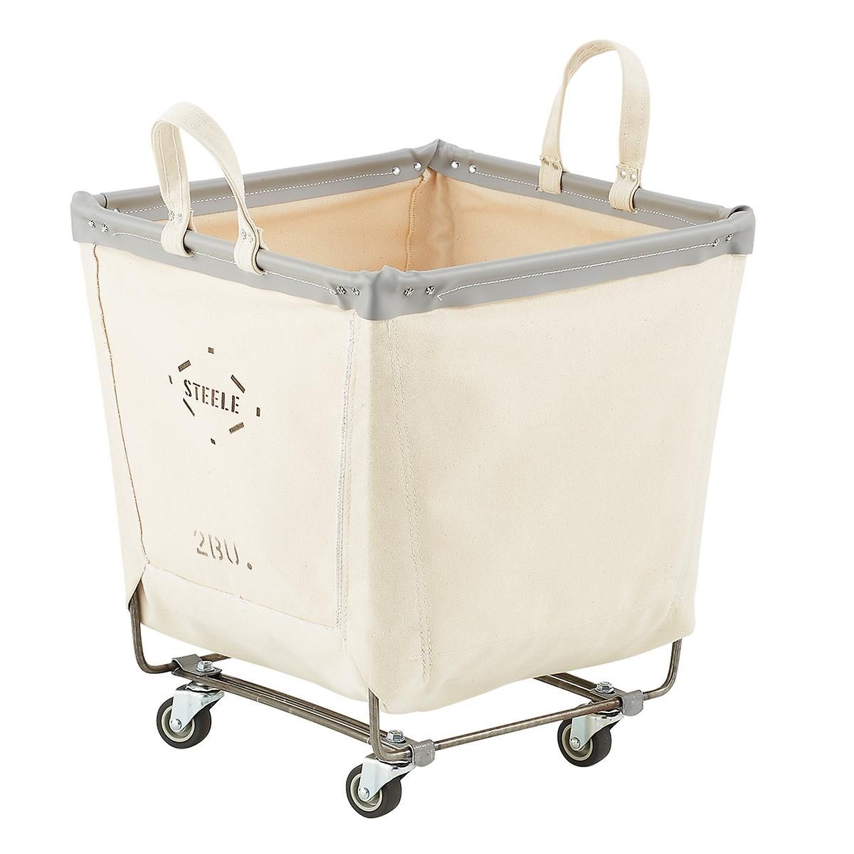 Large Steele Canvas Laundry Cart Natural/Grey | The Container Store