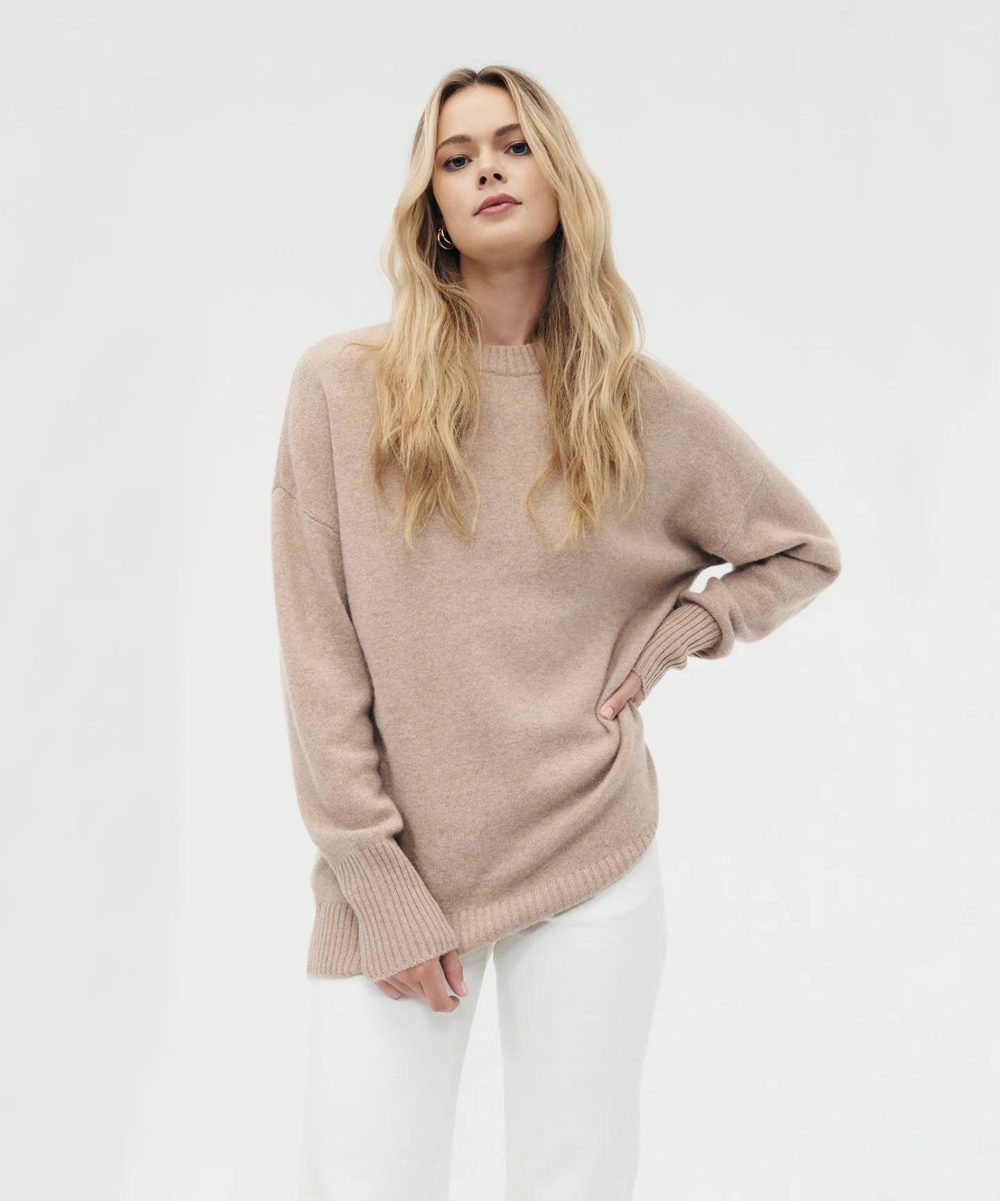 Luxe Cashmere Oversized Crewneck Sweater | NAADAM