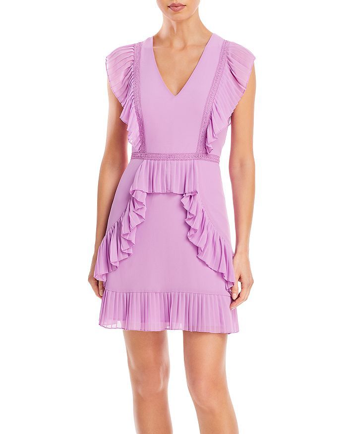 Pleated Ruffled Mini Dress | Bloomingdale's (US)